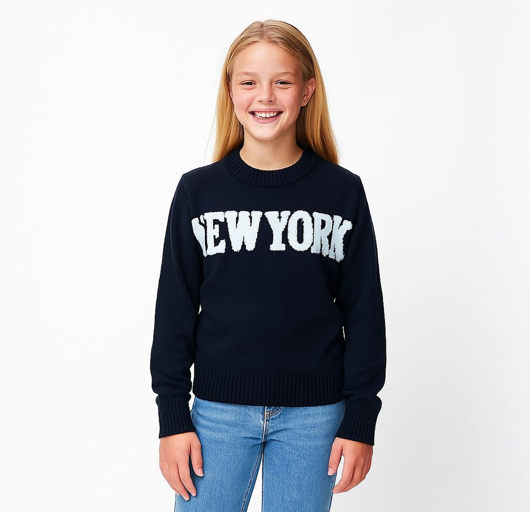 Boucle New York Crew Neck Sweater