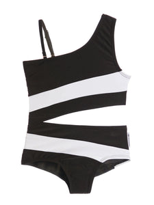 Leanel One Shoulder Cut Out Swimsuit