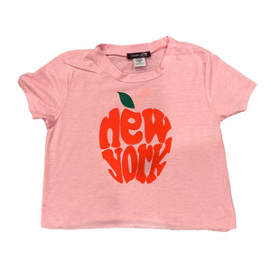 New York Apple Print Jersey Short Sleeve Tee