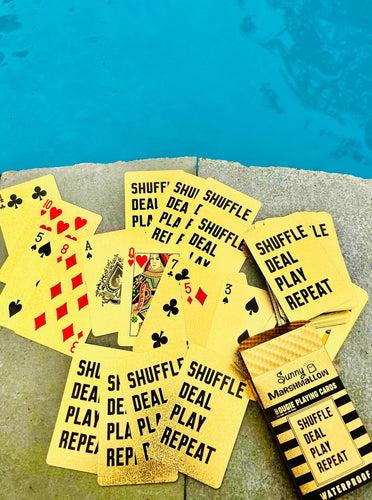 Shuffle, Deal, Play, Repeat, Waterproof Cards