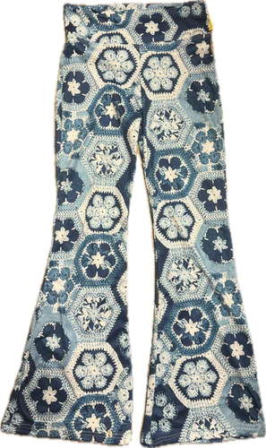 Blue Crochet Leggings