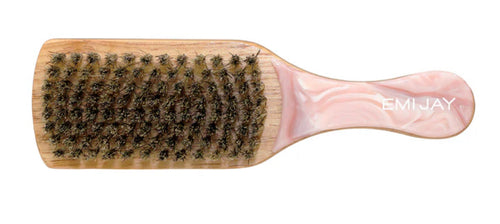 Emi Jay Mini Boar Bristle Brush - Pink Chantilly