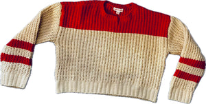 Poinsettia Combo Stripe Sweater