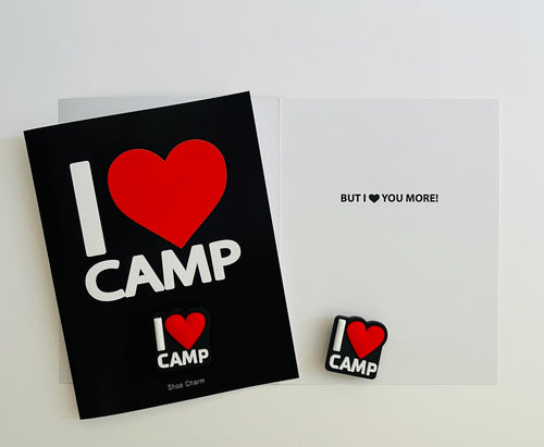 I (Heart) Camp Card with Matching Shoe Charm
