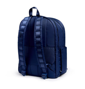 Blue Chevron Kane Double Pocket Backpack