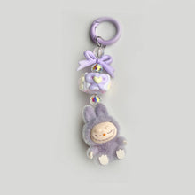 Load image into Gallery viewer, Flocked Mini Labubu Candy Keychain Bag Pendant