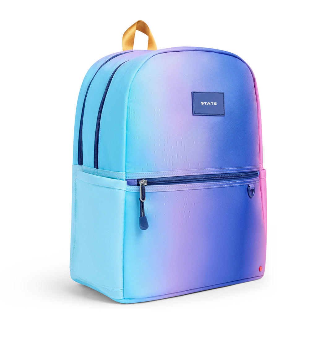 Pink/Blue Gradient Kane Double Pocket Backpack