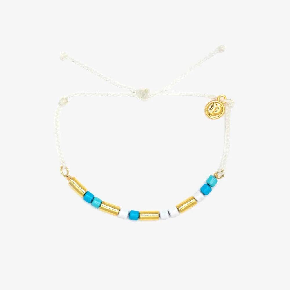 Undertow Enamel Bead Charm Bracelet - Natural