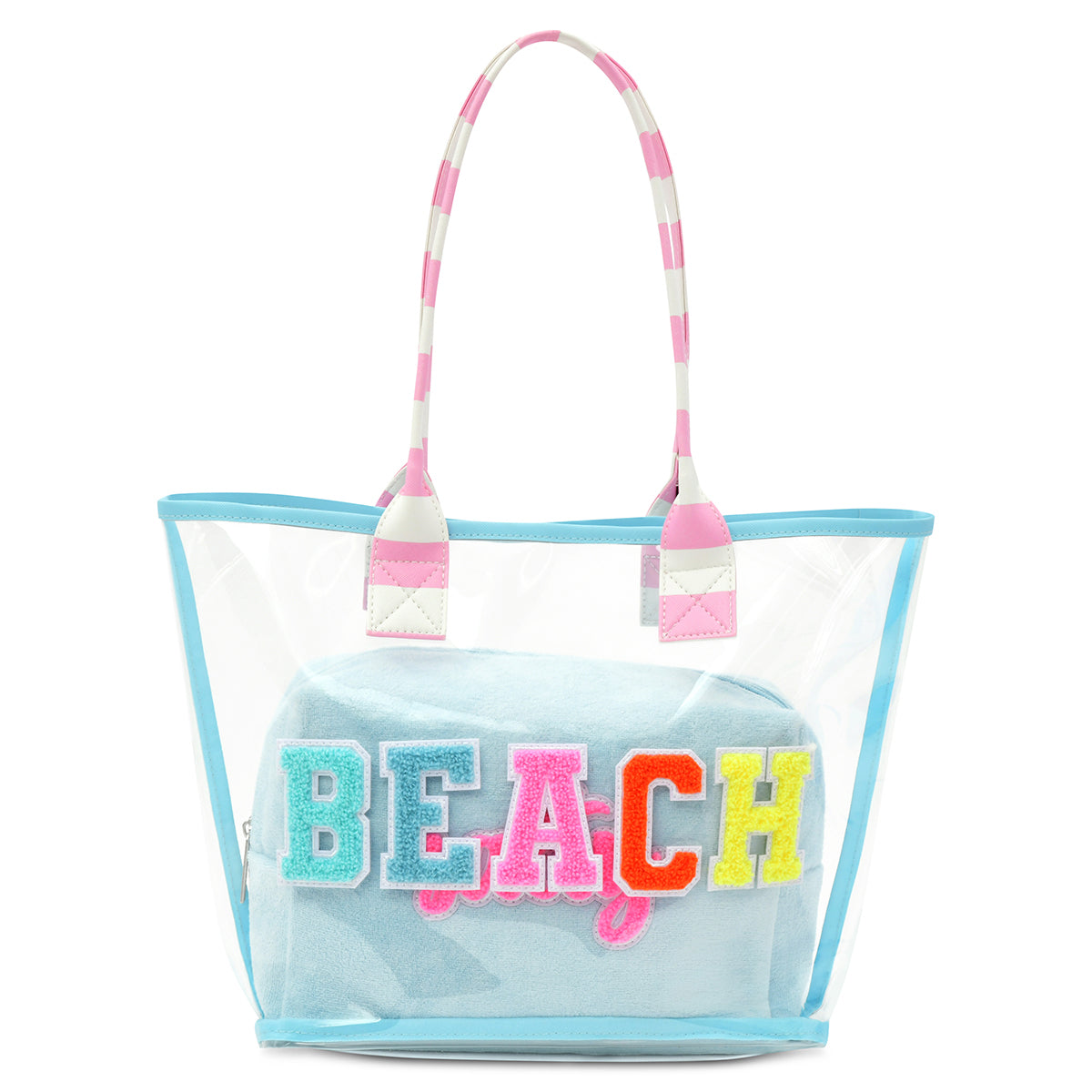 Clear beach bag tote sales