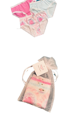 Tie Dye Hearts 3 Pack Underwear