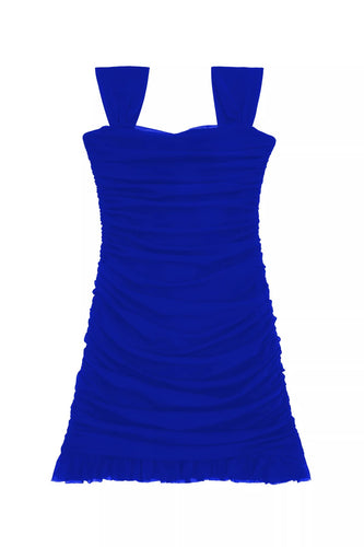 Joey Dress -Junior -  Ditsy Blk Floral - Sapphire - XS - Junior