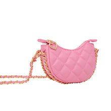 Load image into Gallery viewer, Quilted Chain Hobo Bag