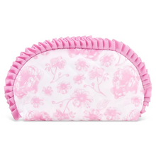 Load image into Gallery viewer, Pretty Pink Toile Oval Cosmetic Bag