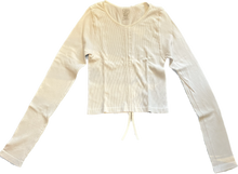 Load image into Gallery viewer, Long Sleeve Top with Front Ruching &amp; Tie