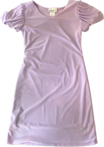 Puff Short Sleeve Fitted Dress