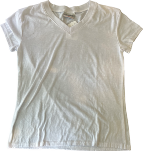 White V-Neck Tee