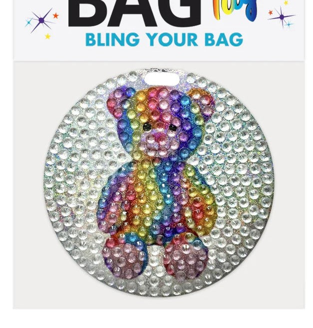 Pastel Bear Stickerbeans Bag Tag