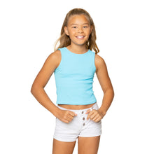 Load image into Gallery viewer, Malibu Sugar Ribbed Crop Sports Tank Top
