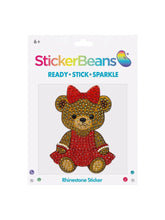 Load image into Gallery viewer, Red Cheer Bear 5" Stickerbean