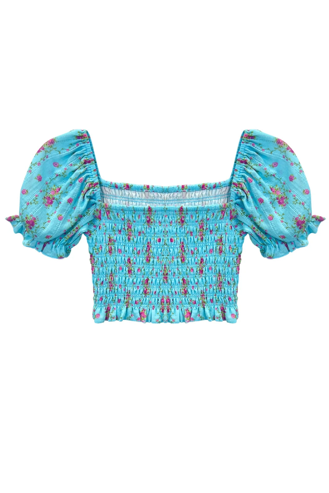 Marlee Top - Turquoise Floral