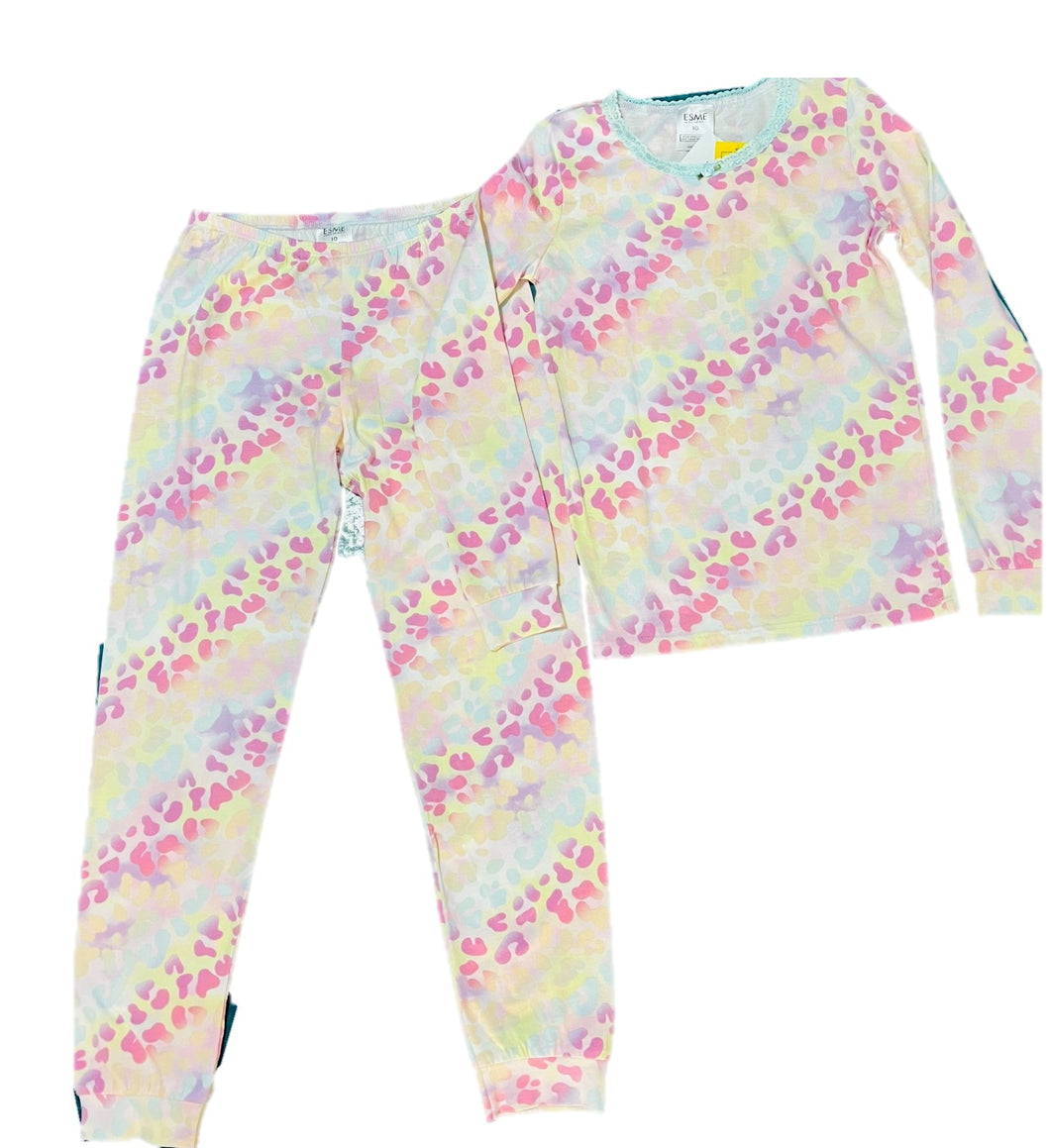 Pastel Leopard LS Pajamas