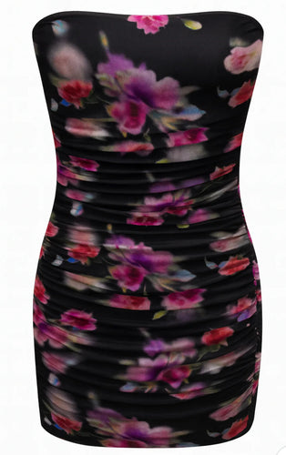 Black Watercolor Pamela Dress - Junior