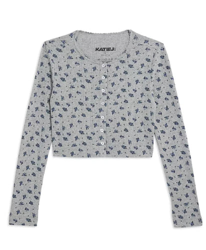 Navy Floral Marina Cardigan - Tween