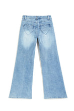 Load image into Gallery viewer, Heart Patch Pocket Wide Leg Denim