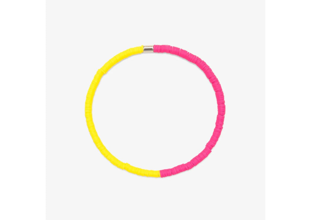 Seascape Vinyl Disc Stretch Anklet - Neon Daze