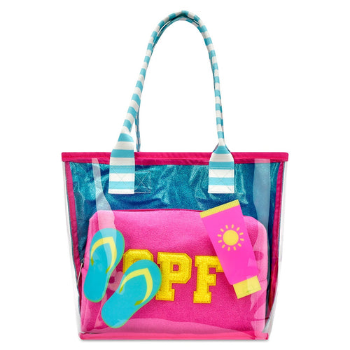Pool Party Clear Tote 2 Piece Set