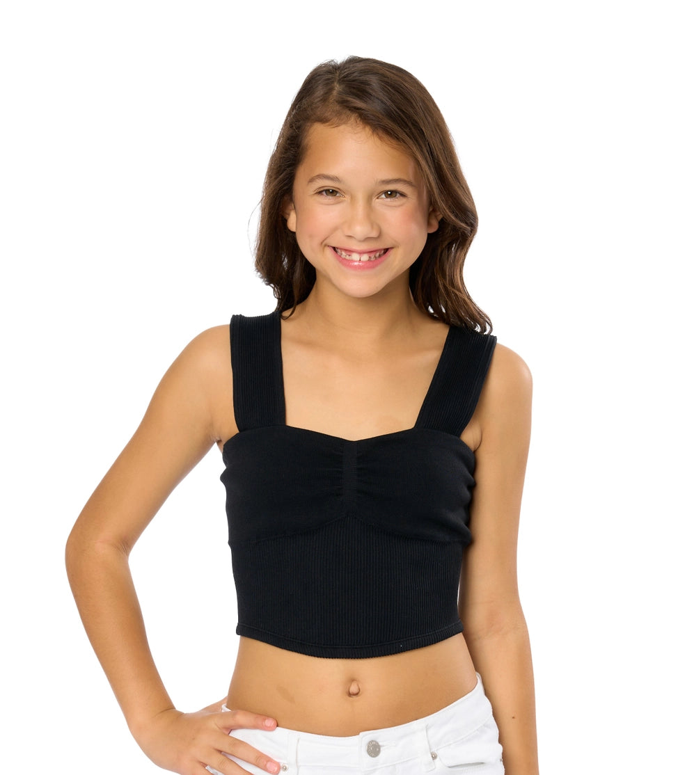 Seamless Ribbed Wide Strap Cami
