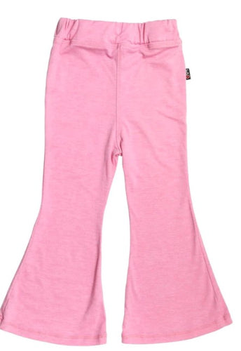 Candy Pink Heather Fitted Flair Pants