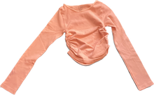 Load image into Gallery viewer, Long Sleeve Seamless Top with side Ruching