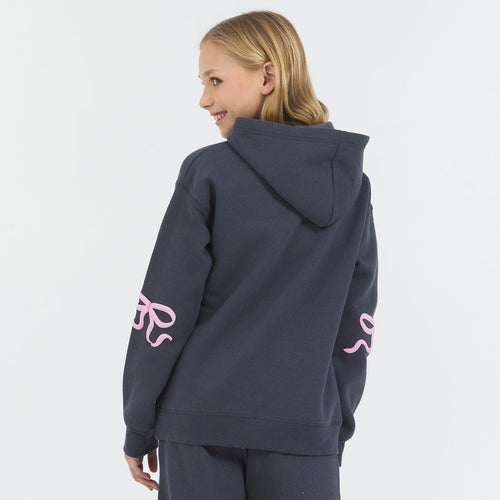 Pullover Hoody with Puff Bow Print