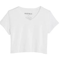 Load image into Gallery viewer, Courage Cropped V Neck Tee - Junior