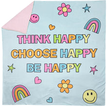 Load image into Gallery viewer, Be Happy Sherpa Blanket