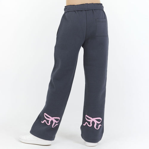 Wide Leg Pant with Bow Puff Print