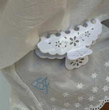 Load image into Gallery viewer, Big Effing Clip in Blanc Fleur Eyelet