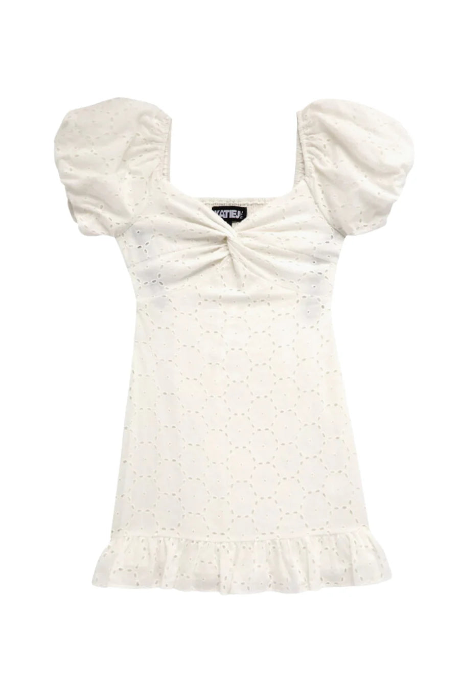 Phoebe Eyelet Twist Front Dress