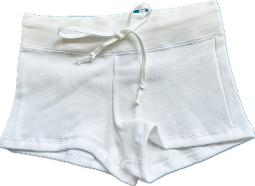 White Fleece Sweatshorts