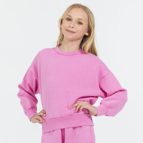 Washed Fleece Crew Neck