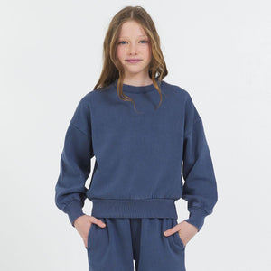 Washed Fleece Crew Neck
