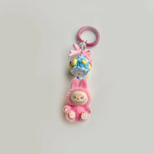 Load image into Gallery viewer, Flocked Mini Labubu Candy Keychain Bag Pendant