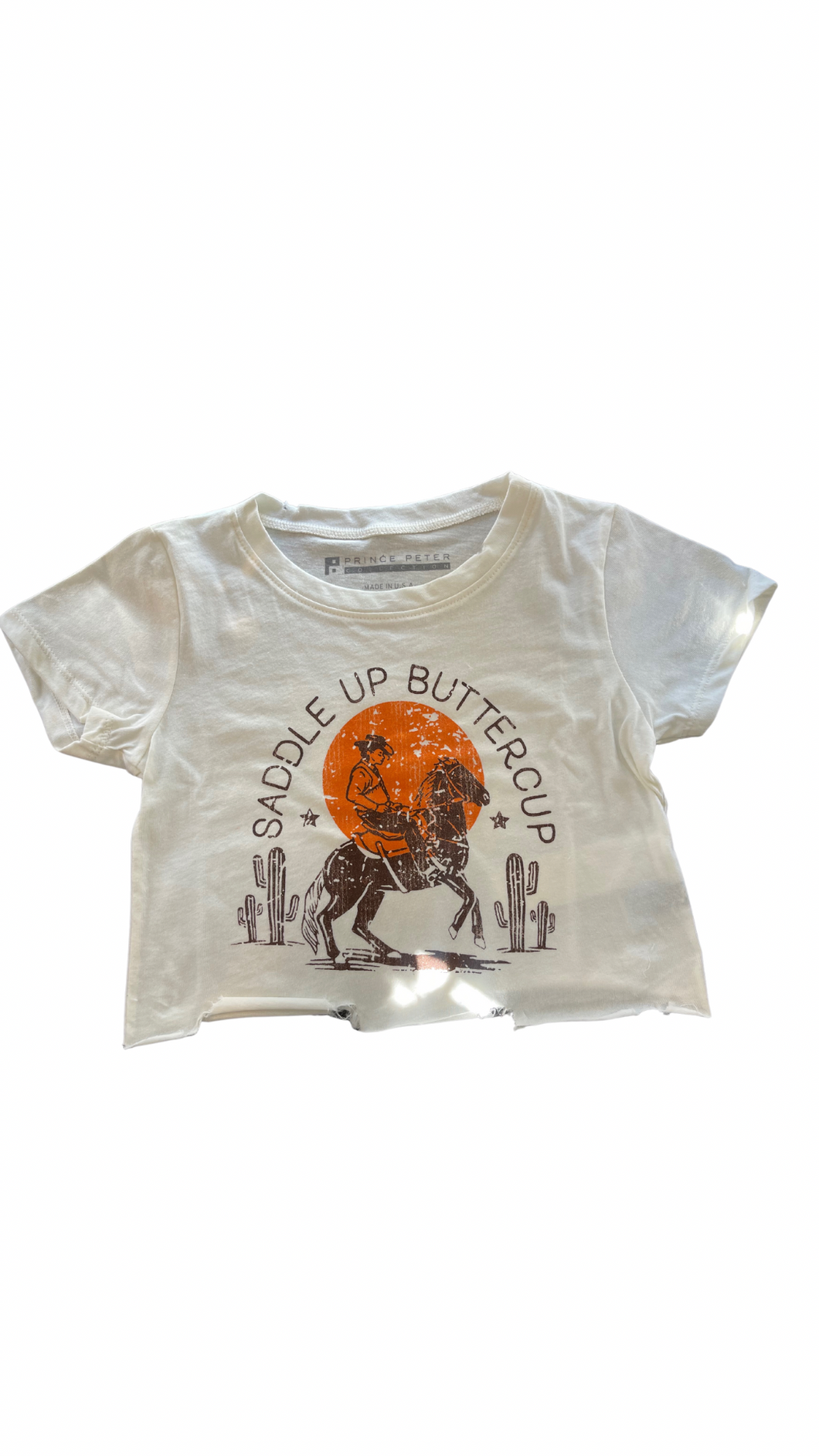 Saddle Up Buttercup Crop Tee