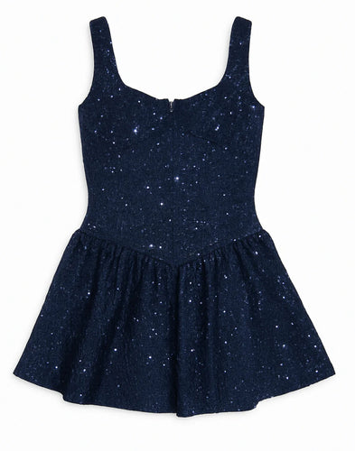 Zena Peaked Waist Sequin Dress