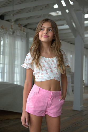 TWEEN CHASE PRINT TOP