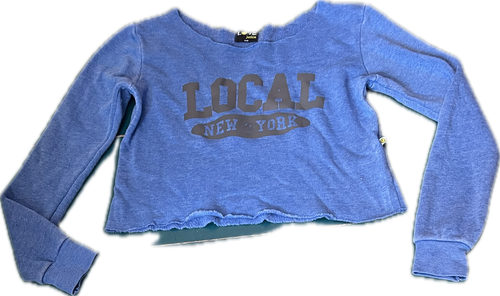 Local Off the Shoulder Fleece Sweatshirt
