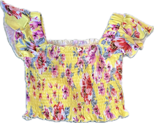 Load image into Gallery viewer, Yellow Floral Top and Skirt Set