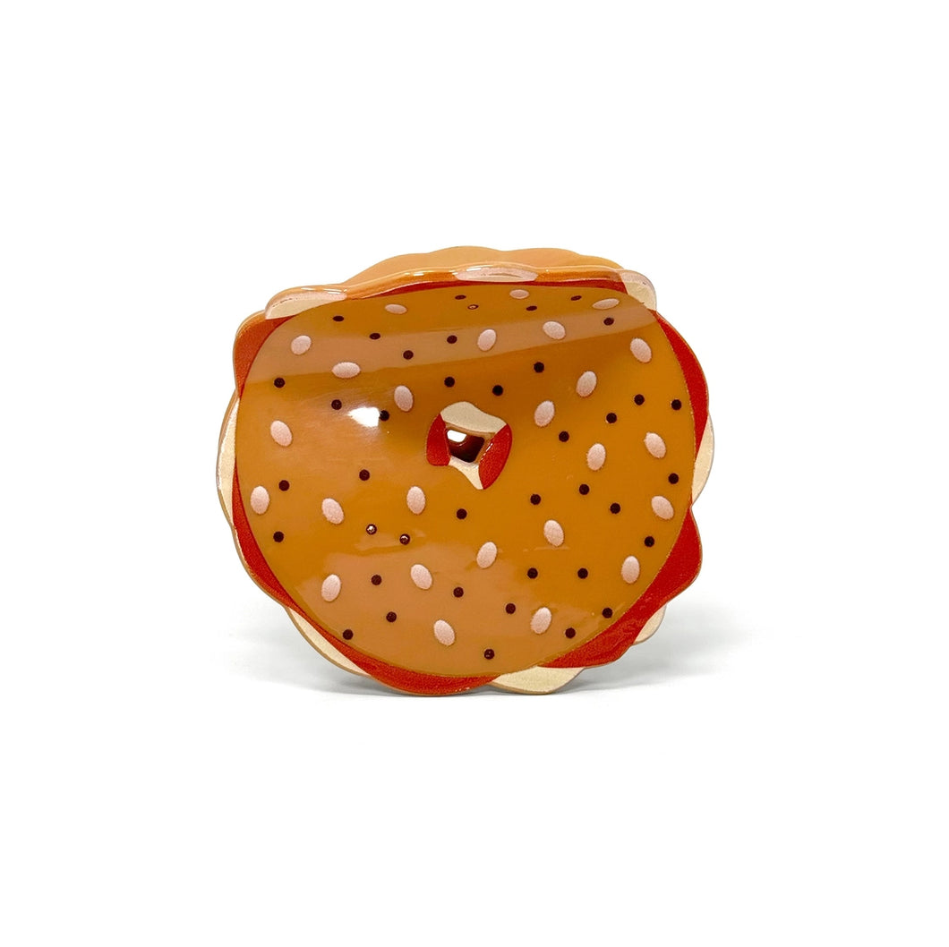 Bagel & Lox Hair Claw Clip