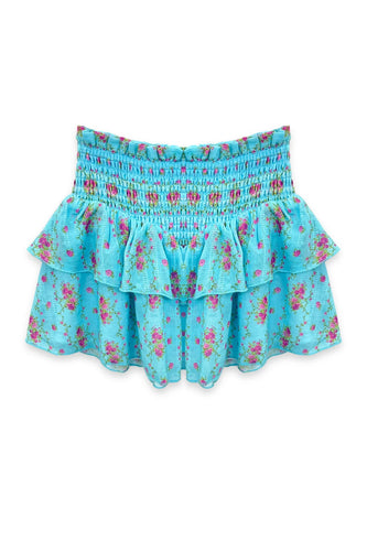 Brooke Skirt - Turquoise Floral
